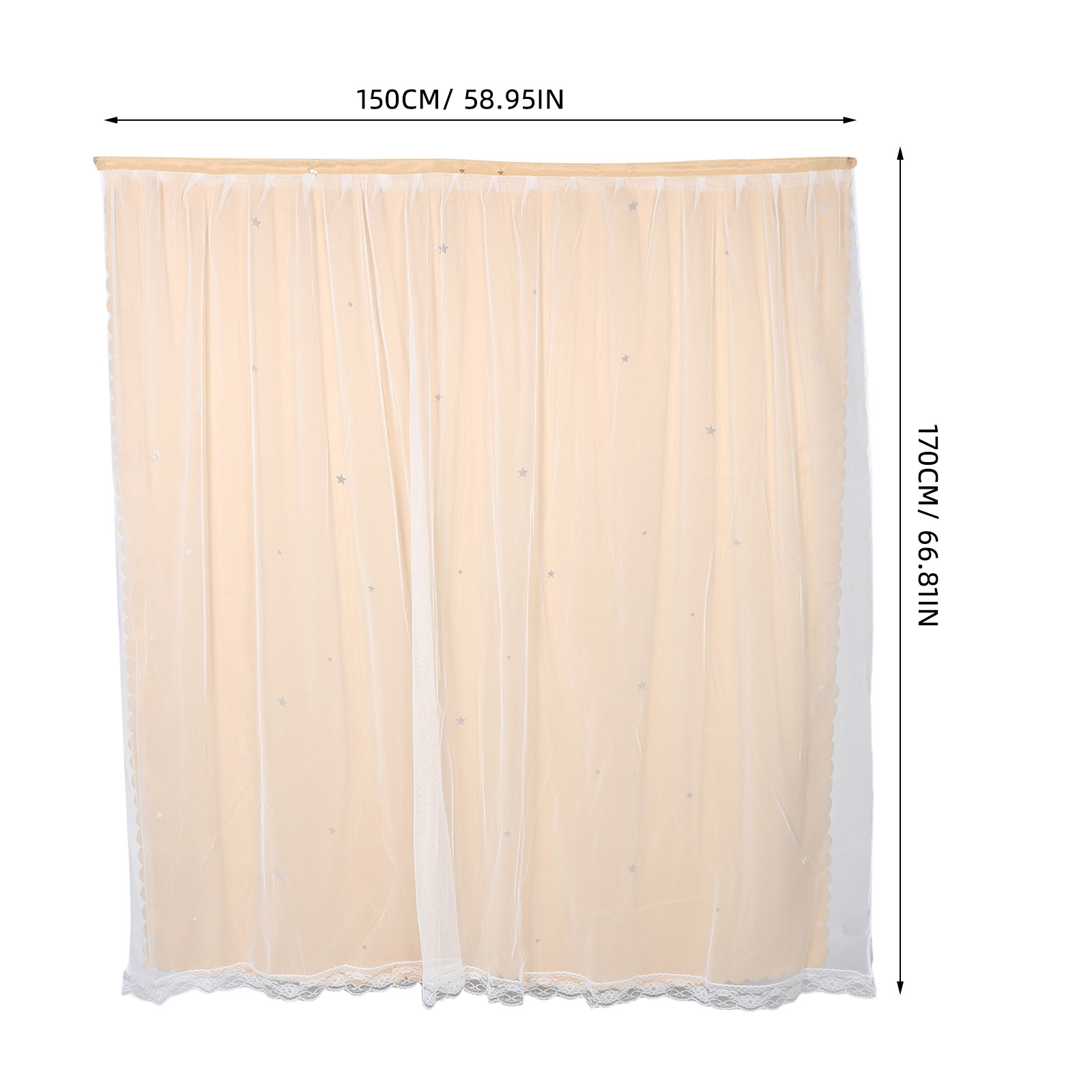Star Hollow Pattern Blackout C - огляд і ціна Home Decor Curtains