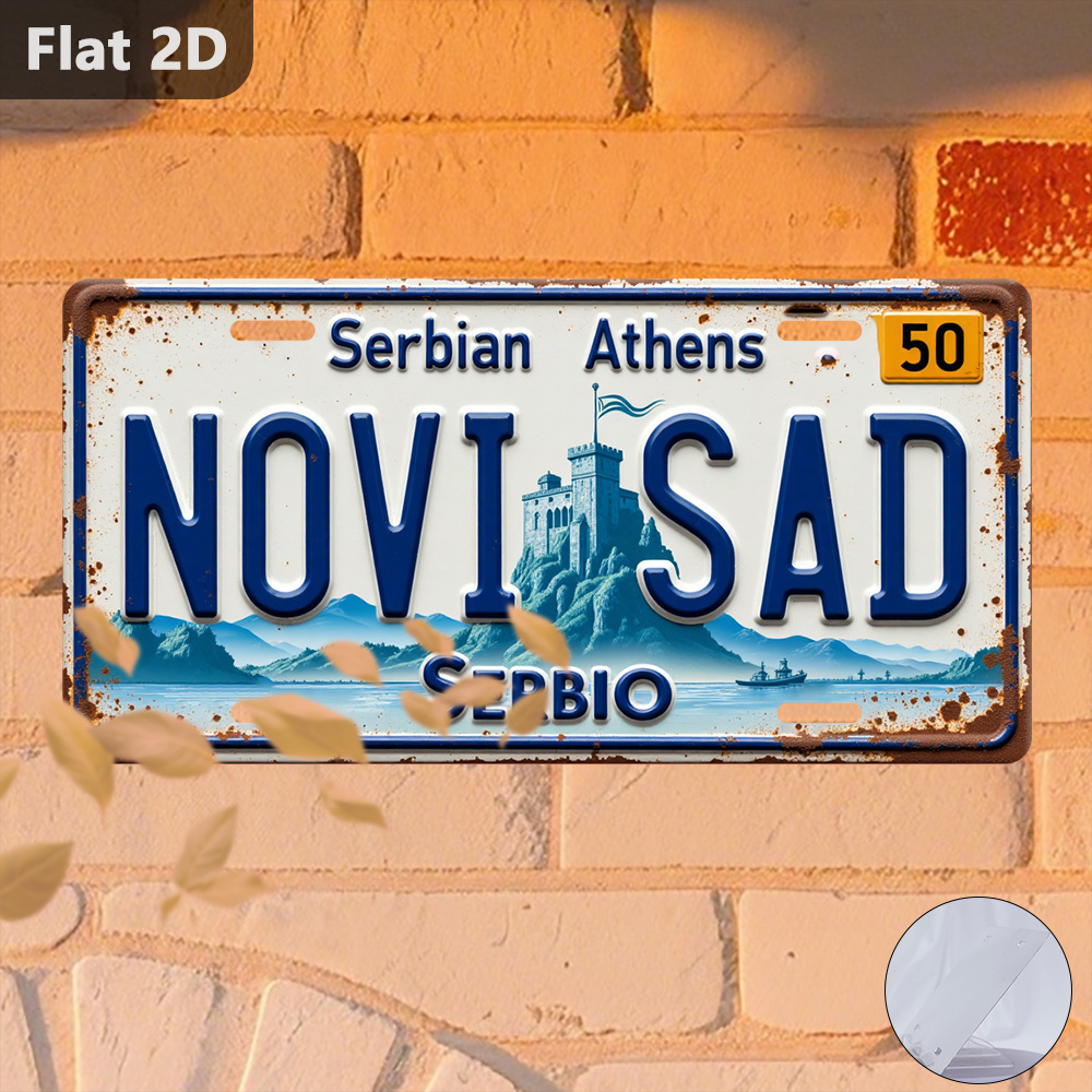 Vintage Novi Sad Cityscape Tin - огляд і ціна Home Decor Novi Sad