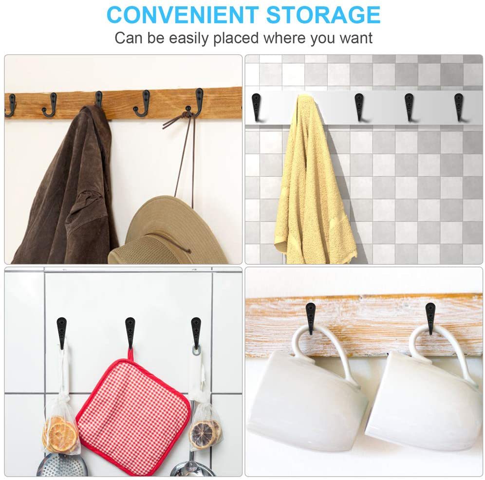 10Pcs Wall Mounted Coat Hanger - огляд і ціна Home Decor Rustic