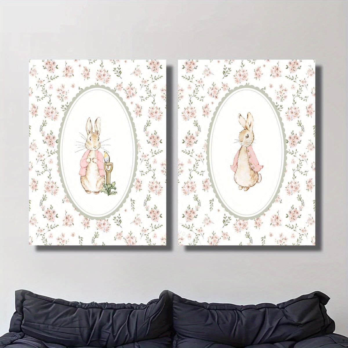 2pcs Retro Easter Rabbit Canva - огляд і ціна Home Decor Unique Items