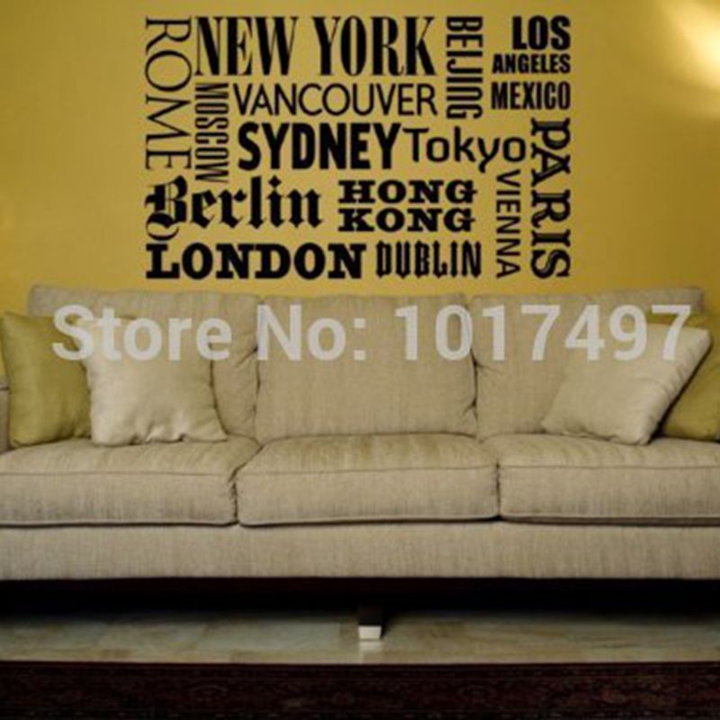 New York London Paris Quote wa - огляд і ціна Home Decor New York