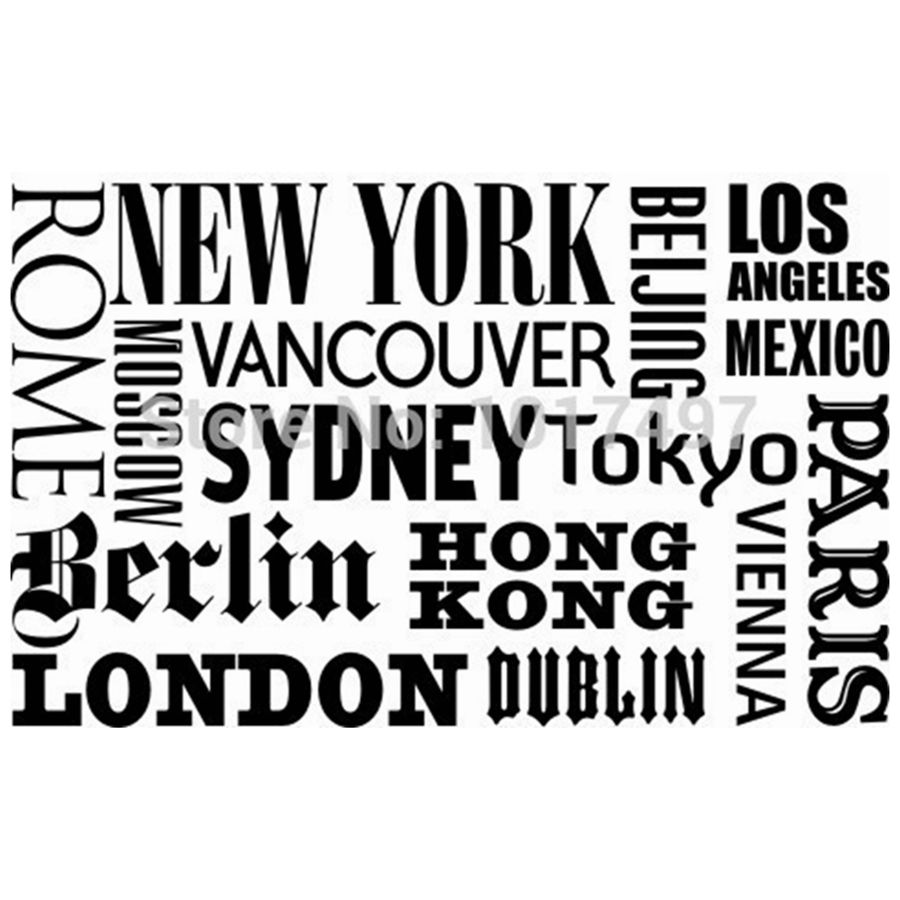 New York London Paris Quote wa - огляд і ціна Home Decor New York