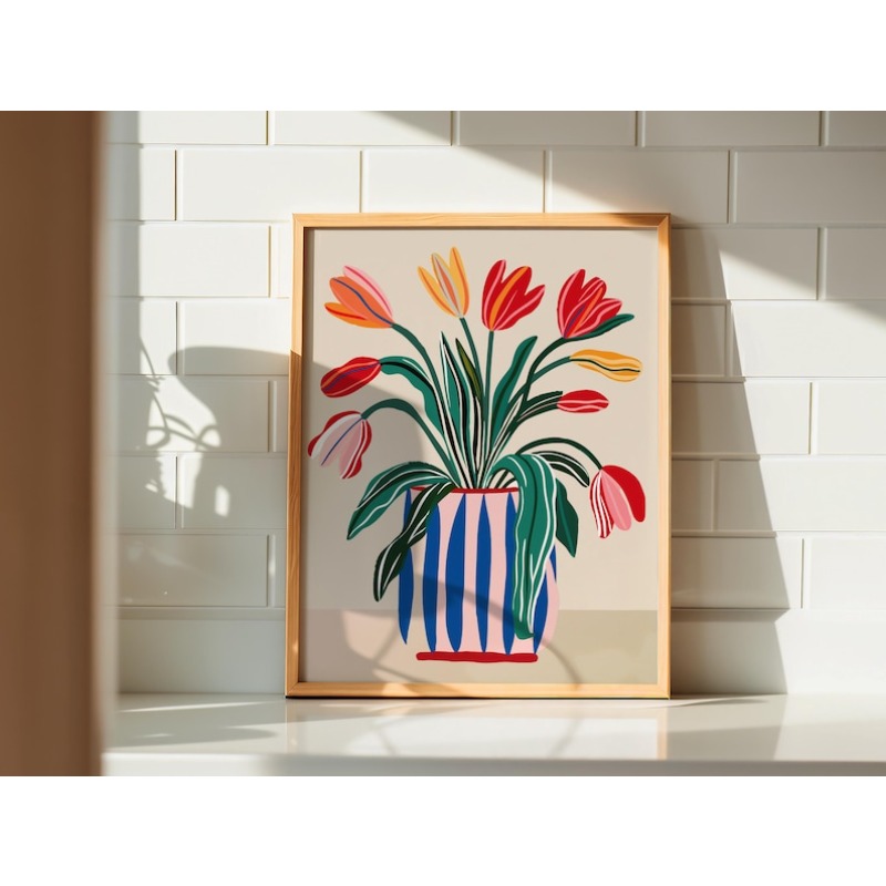 2pcs Tulip Flowers Canvas Wall - огляд і ціна Home Decor Design Interior