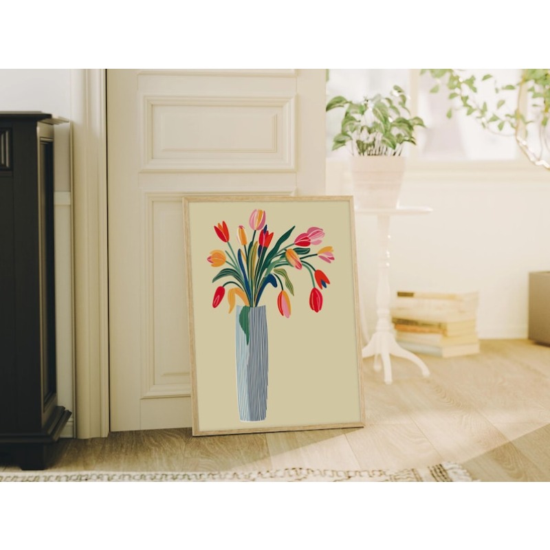 2pcs Tulip Flowers Canvas Wall - огляд і ціна Home Decor Design Interior