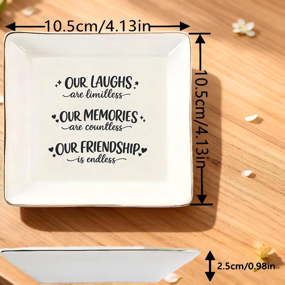 Jewelry Stand Friendship Quote - огляд і ціна Ceramic Trinket Dish