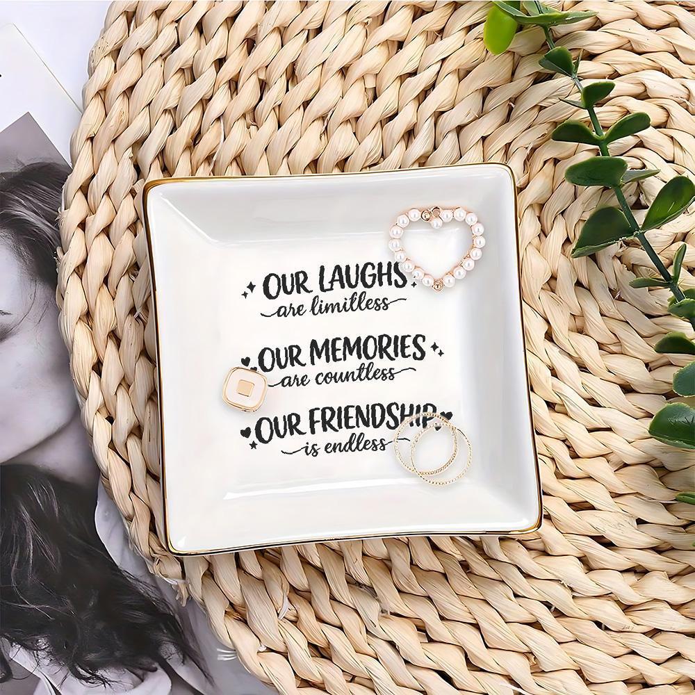 Jewelry Stand Friendship Quote - огляд і ціна Ceramic Trinket Dish