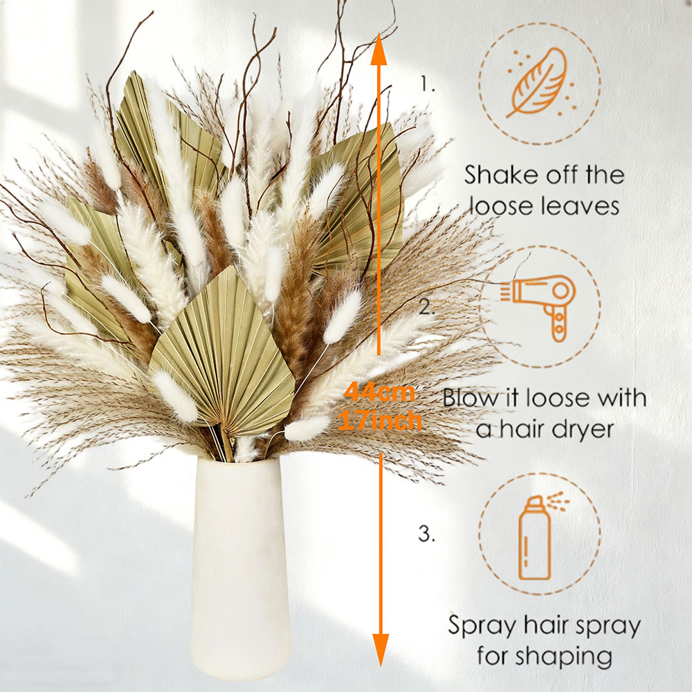 Natural Dried Palm Leaves Bouq - огляд і ціна Dried Flower Bouquet