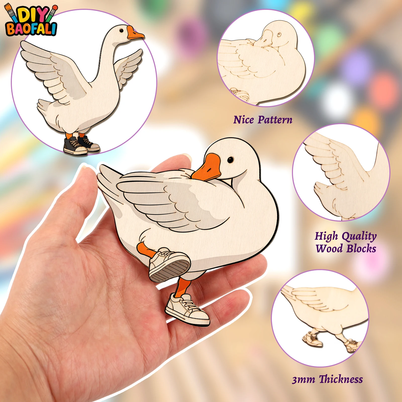20pcs Unfinished Wooden Craft  - огляд і ціна Home Decor Kit