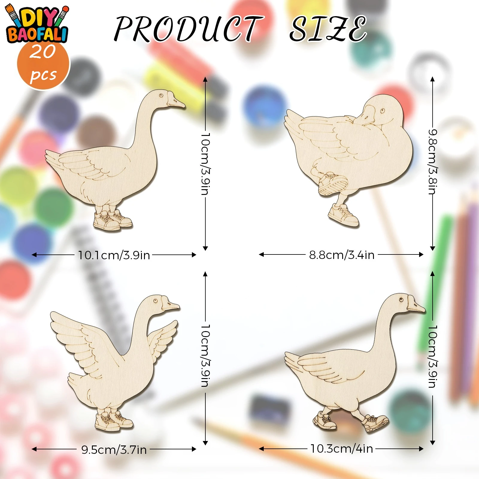 20pcs Unfinished Wooden Craft  - огляд і ціна Home Decor Kit