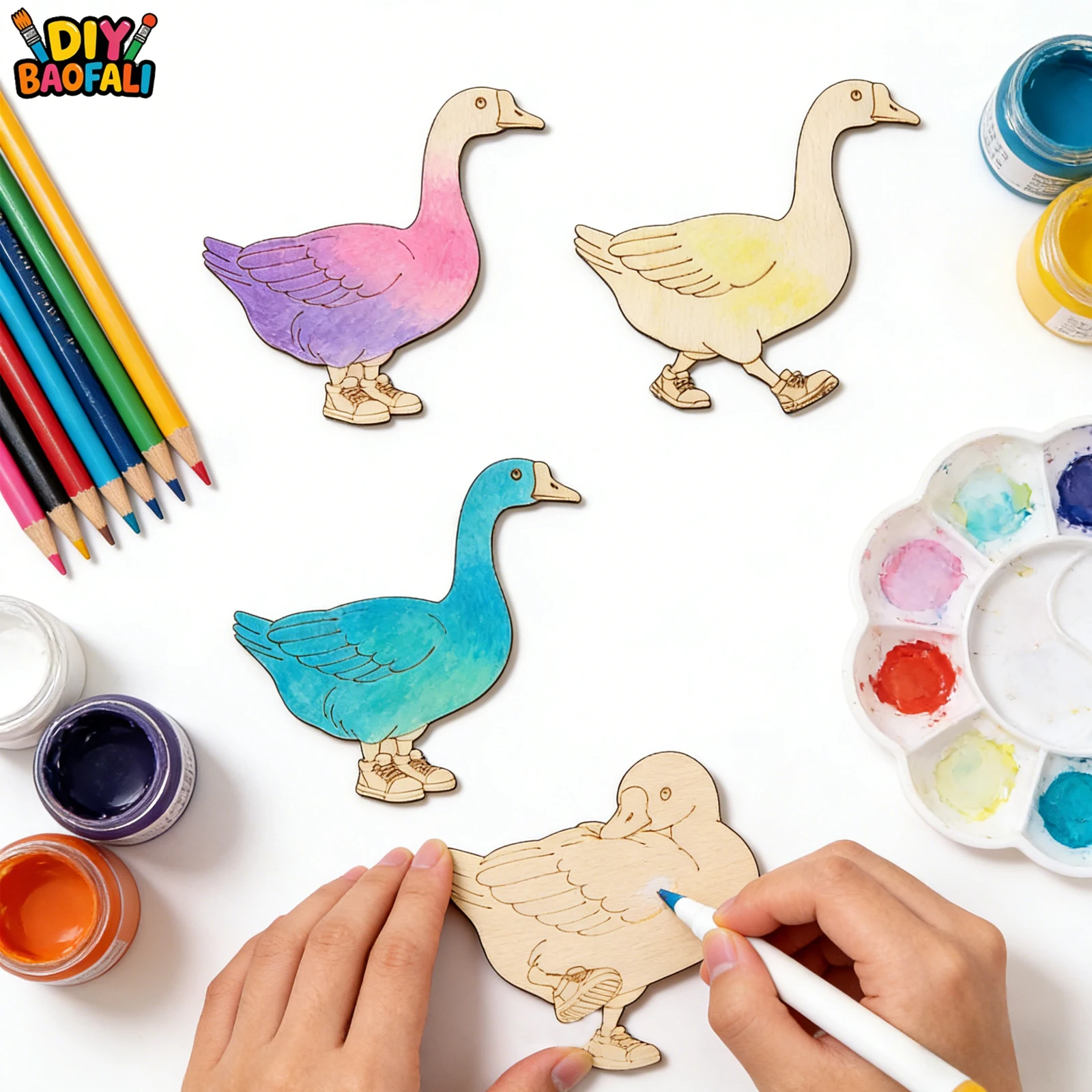 20pcs Unfinished Wooden Craft  - огляд і ціна Home Decor Kit