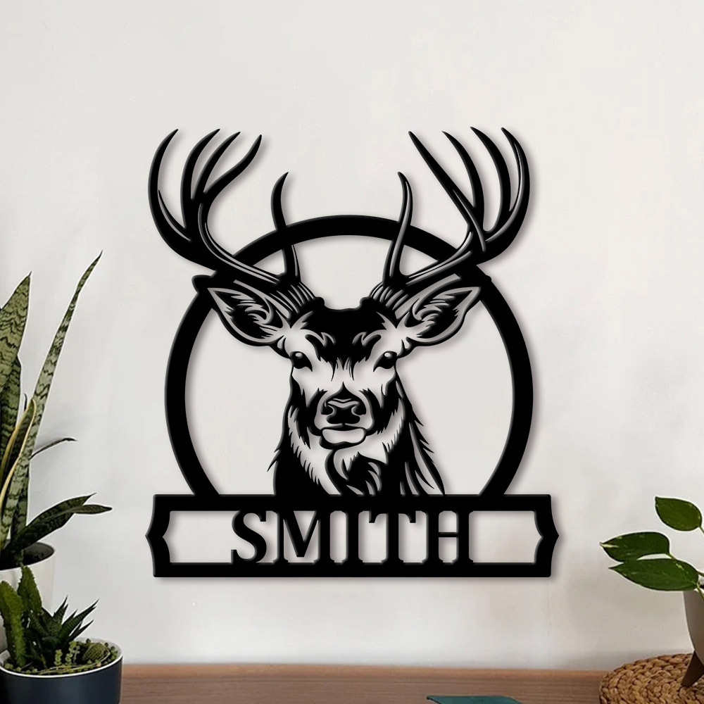 Personalized Deer Family Name  - огляд і ціна Home Decor Rustic