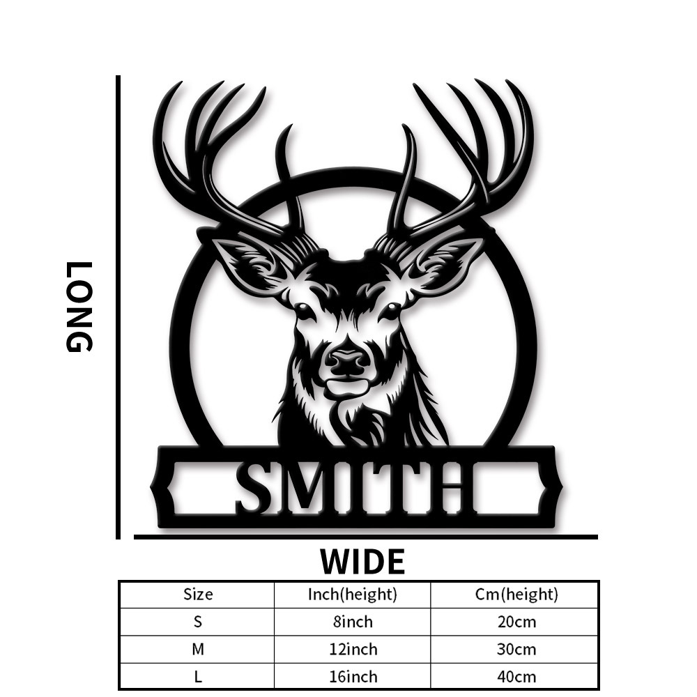 Personalized Deer Family Name  - огляд і ціна Home Decor Rustic
